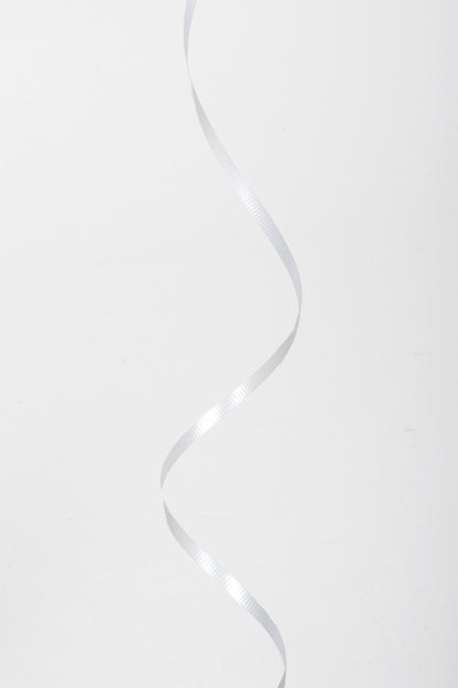 3/16" X 500Y Crimped Curling Ribbon White