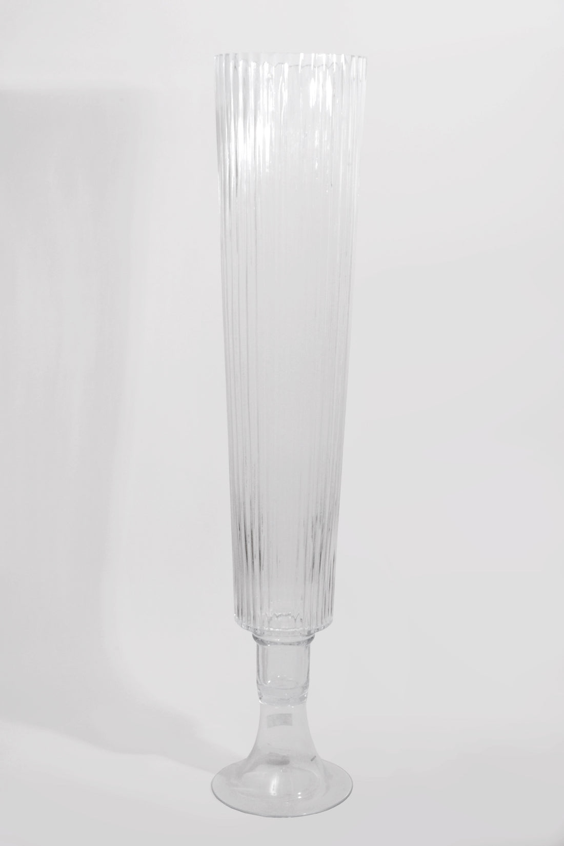 6"x 31.5" Glass Vase Clear