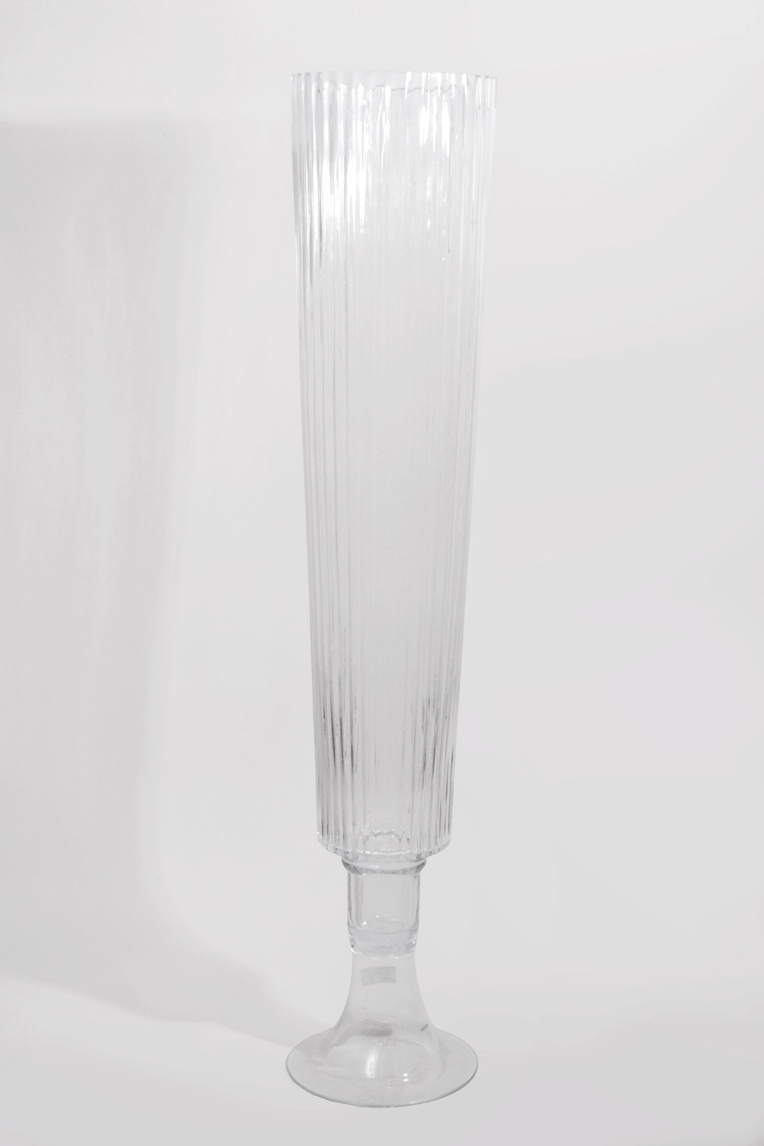 6"x 31.5" Glass Vase Clear