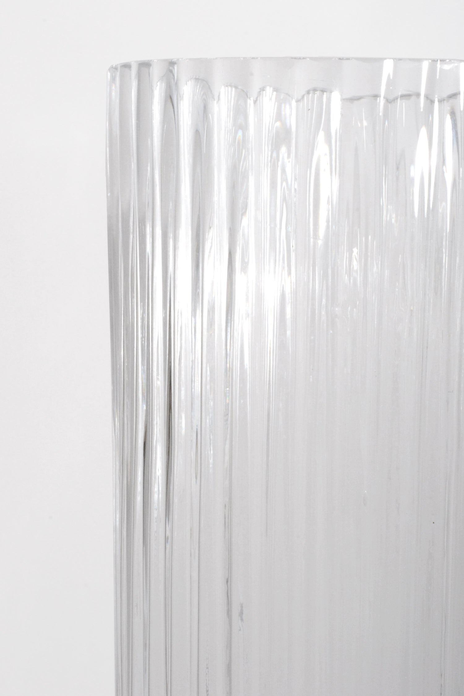 6"x 31.5" Glass Vase Clear