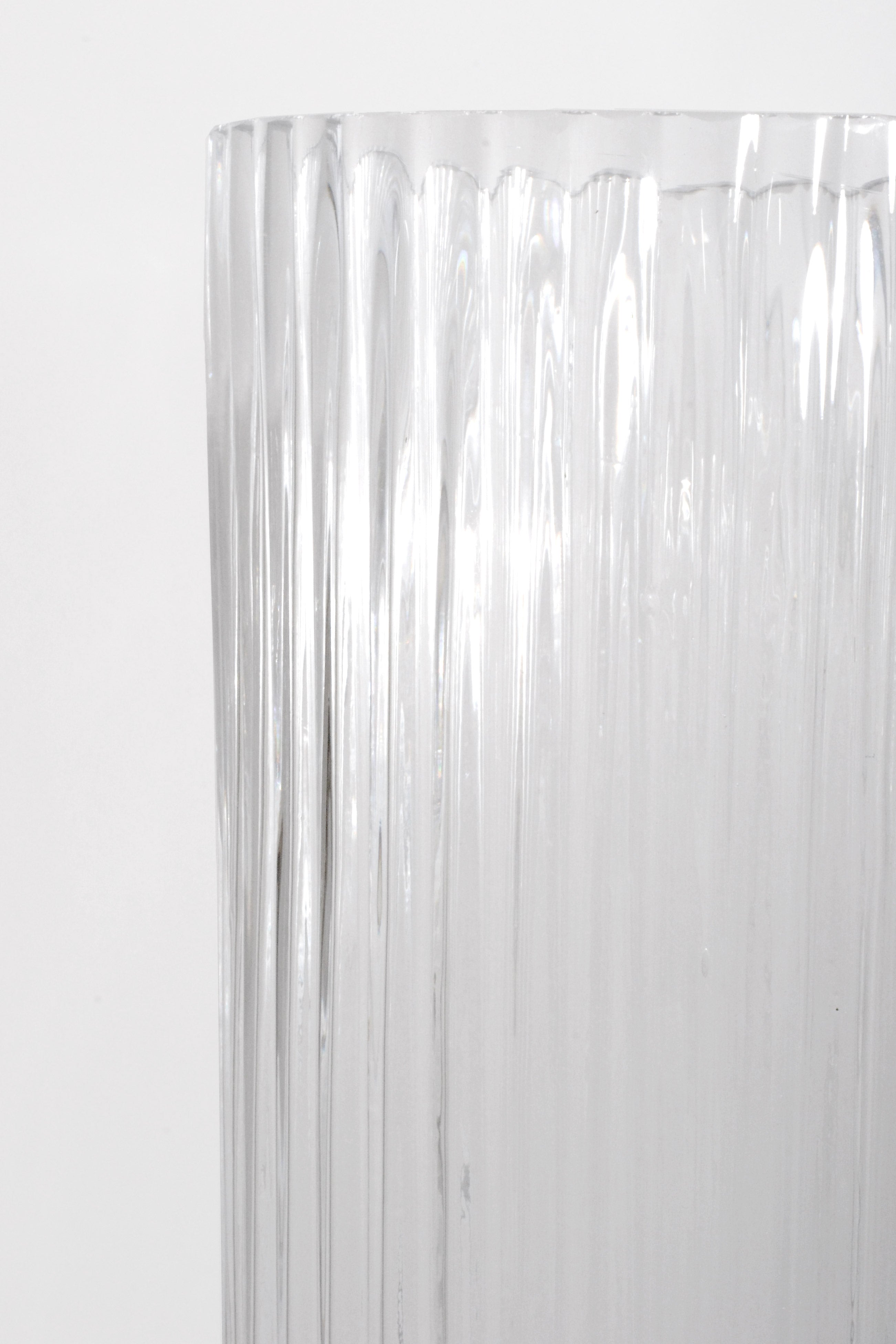 6"x 31.5" Glass Vase Clear