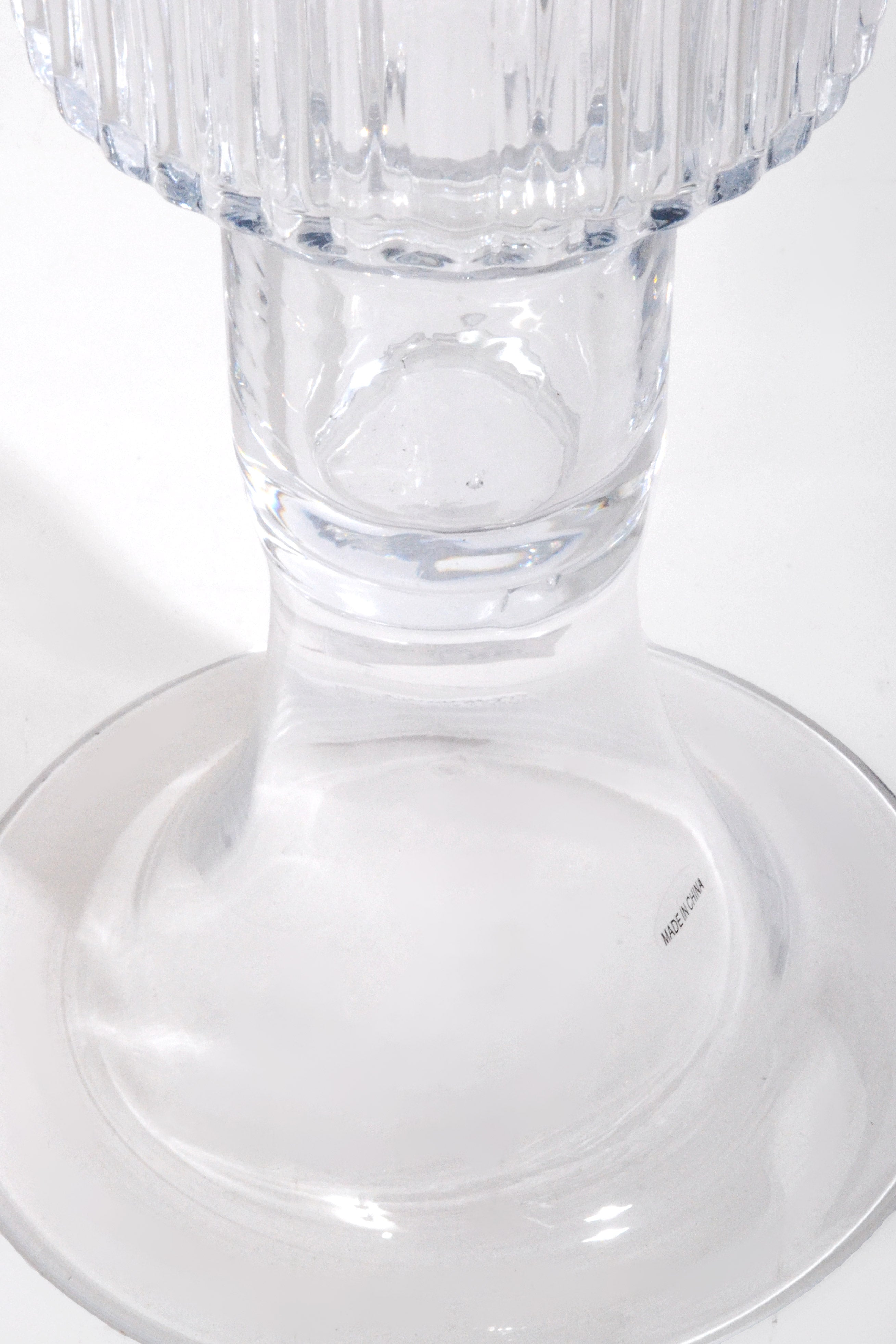 6"x 31.5" Glass Vase Clear