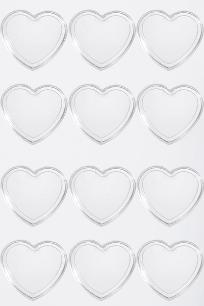4.5" Heart Box Clear Pkg/12