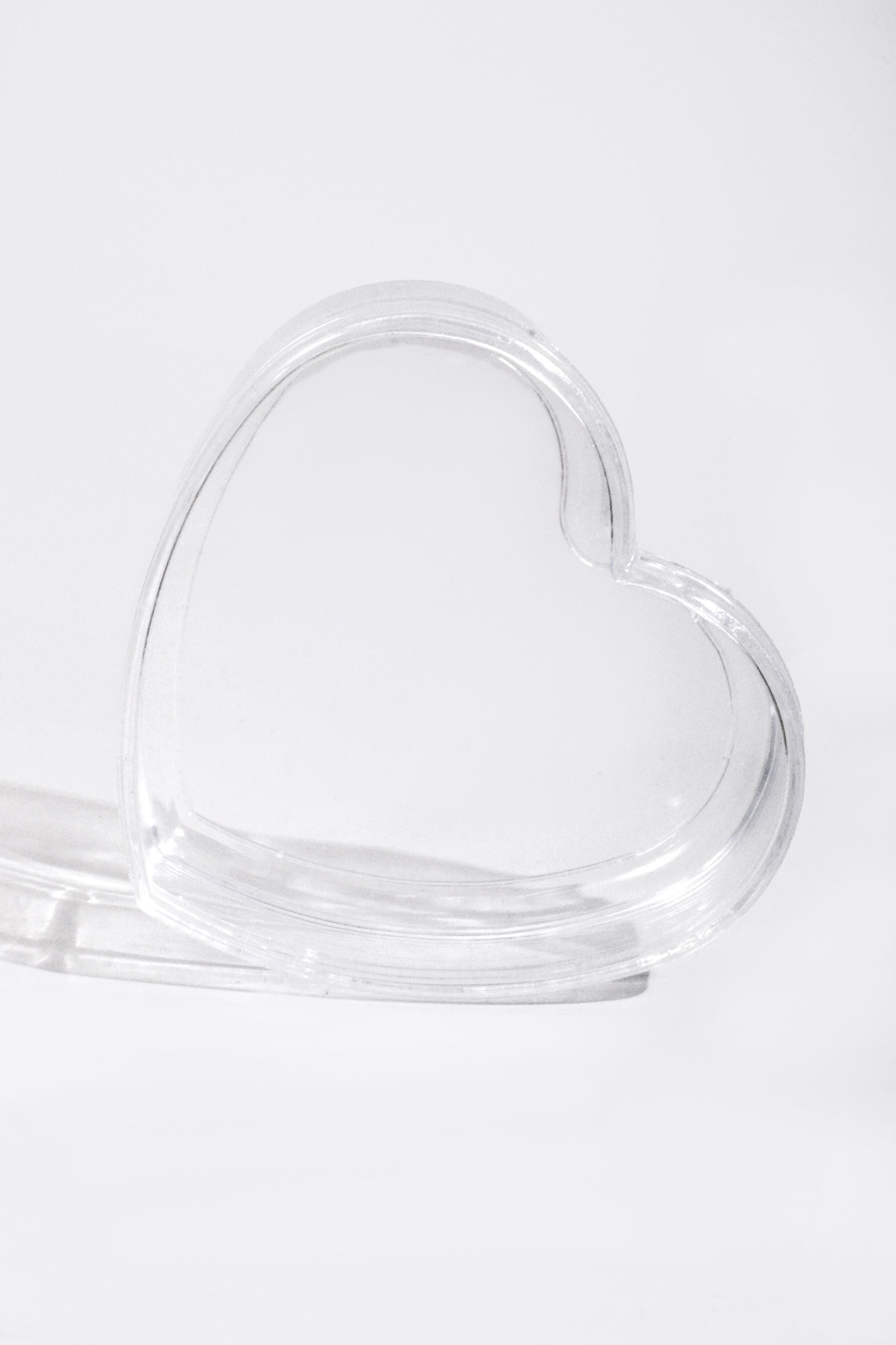 4.5" Heart Box Clear Pkg/12