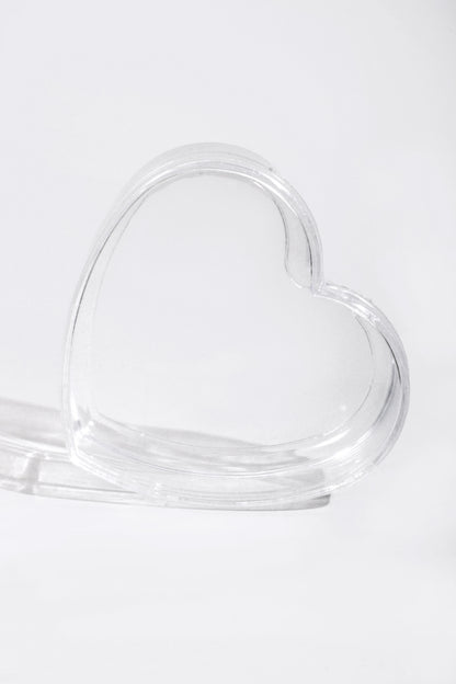 4.5" Heart Box Clear Pkg/12