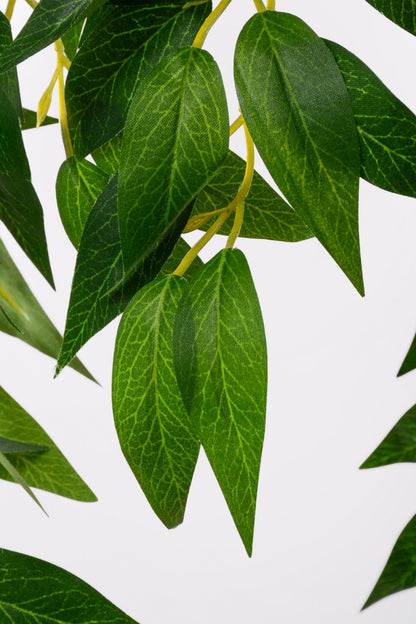 51" Artificial Hanging Smilax Leaf Bush Green