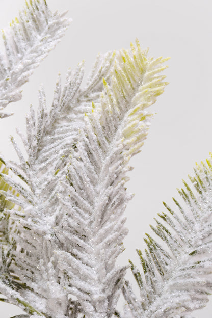 27" Snowed Pine Spray Green/Snow