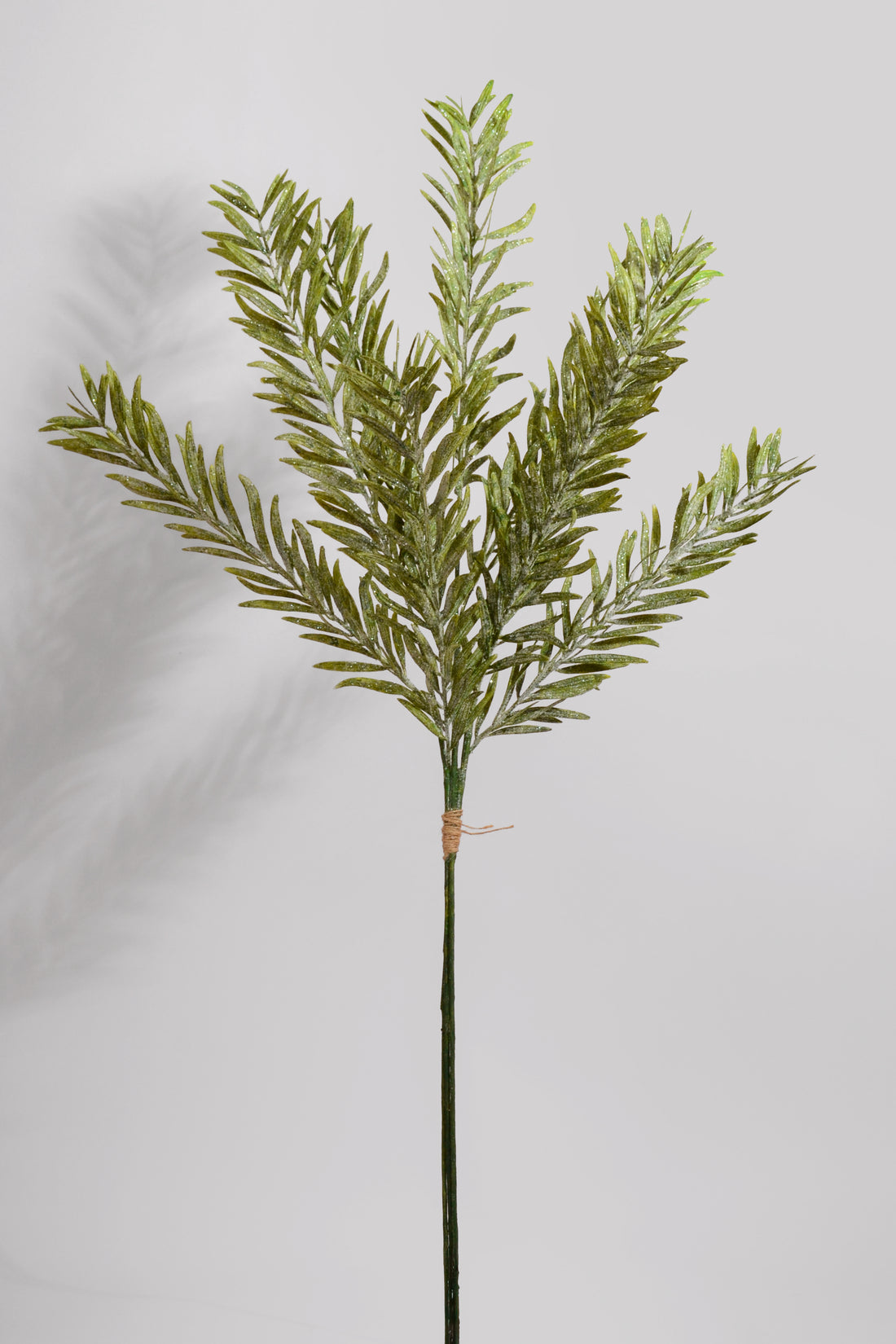 33" Artificial Glittered Yew Bundle Green