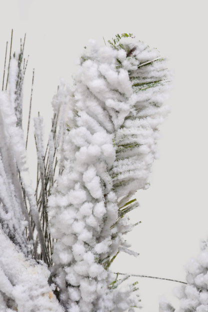 17" Artificial Snowed Cone/Mix Pine Spray White/Green