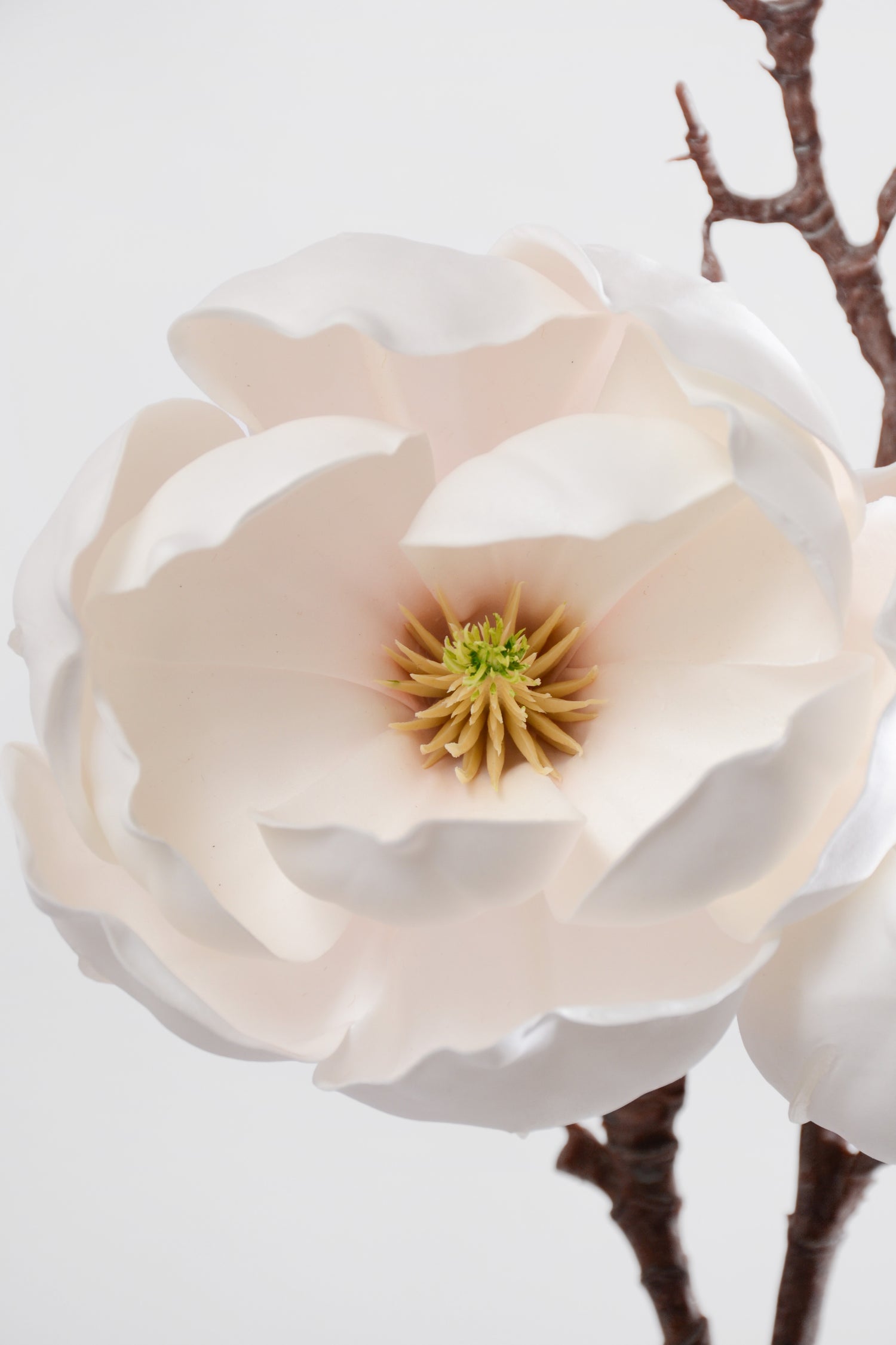 39" Artificial Magnolia Spray White