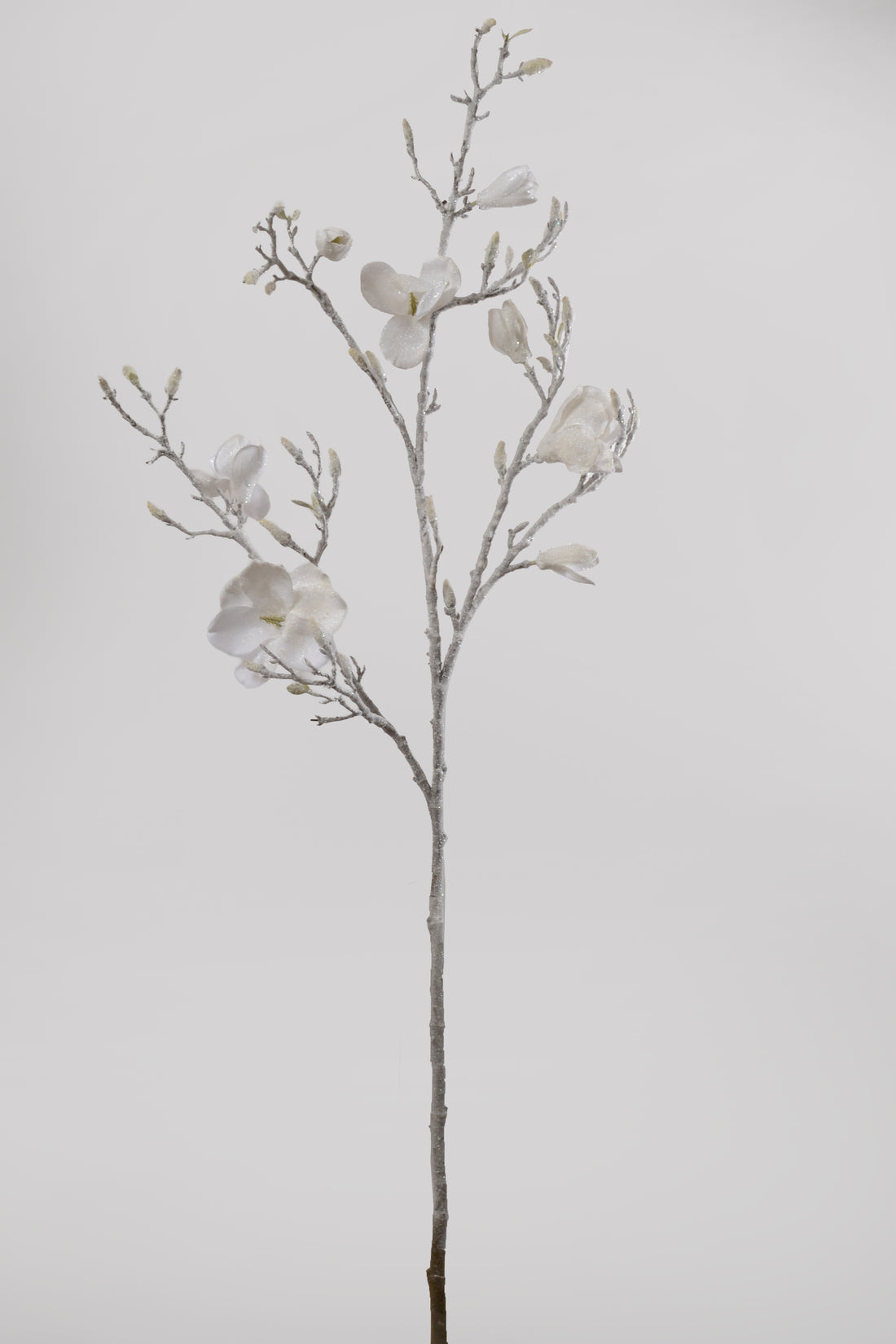 53.5" Glittered Magnolia Spray White