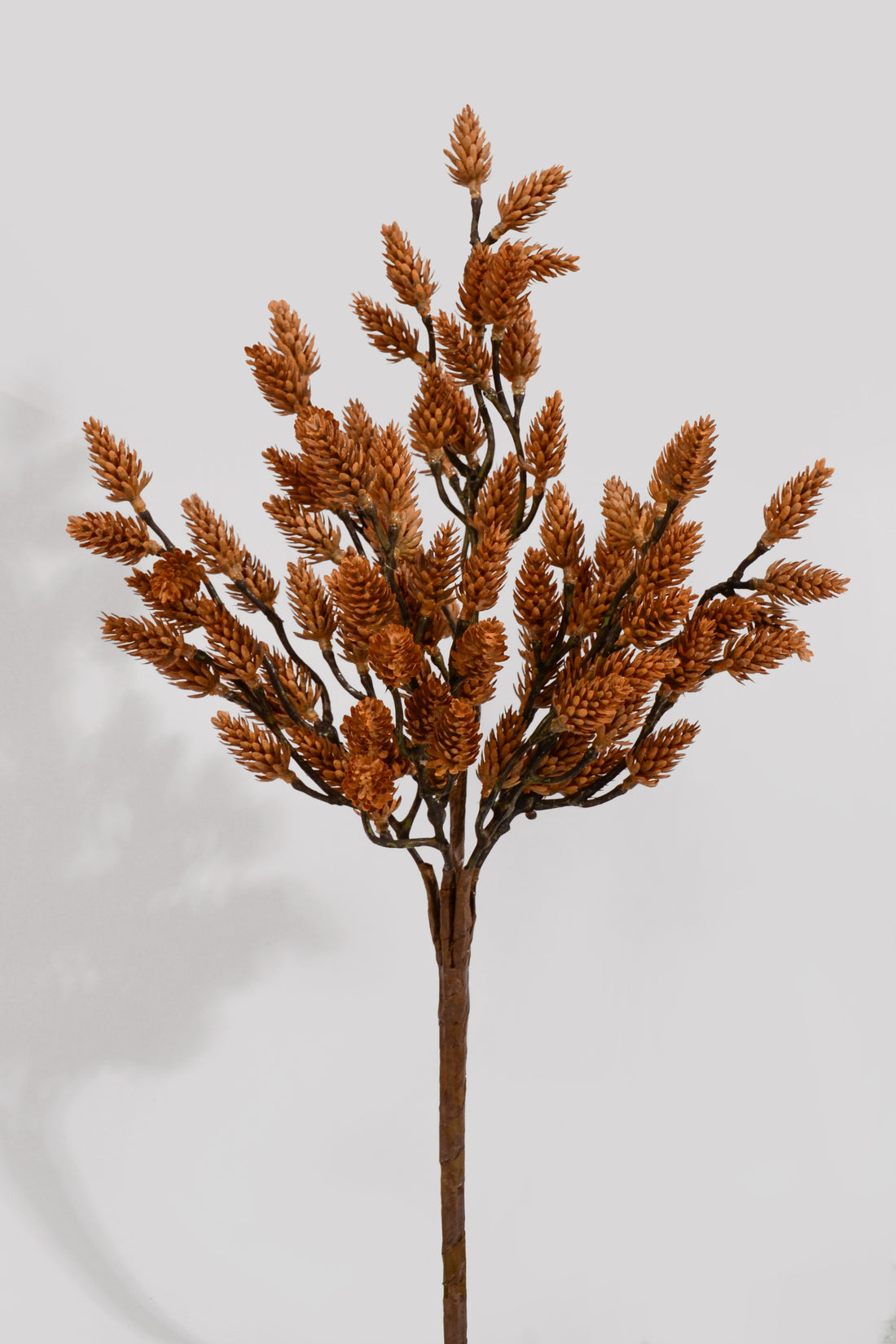 16" Plastic Pine Cone Bush Brown