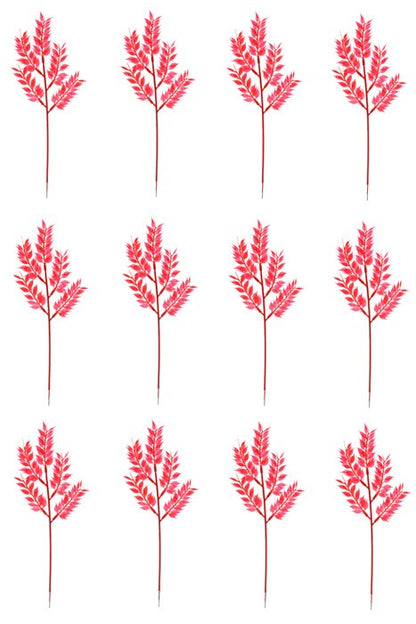 13" Silk Ruscus Sprays Red (Pkg 72)