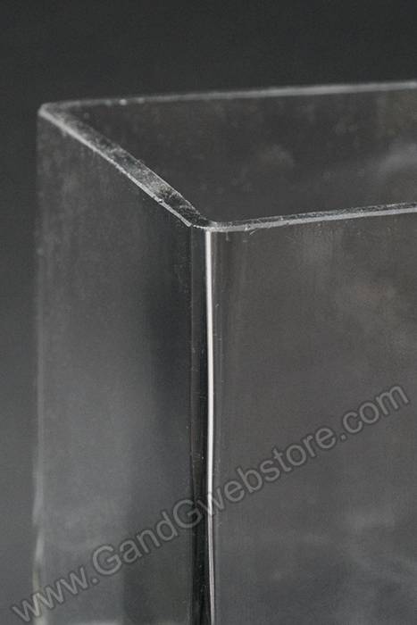 4" X 4" X 5" Glass Squared Vase Clear