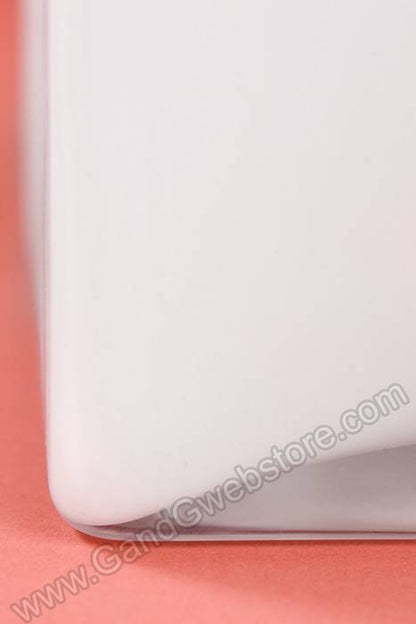 5" X 5" X 5" Cube Glass Vase White