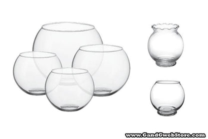 5.5" Bowl W/Ruffled Rim Clear