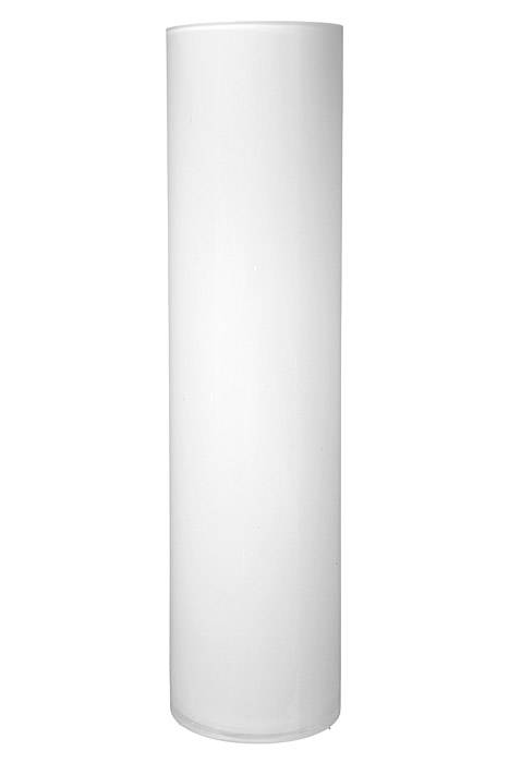 4" X 16" Cylinder Glass Vase White