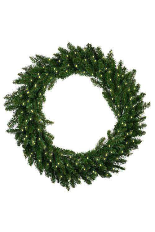 48" Sugar Pine Wreath W/light Green/150lts