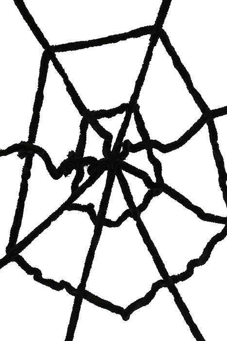 7 Ft Window Giant Spider Web Black