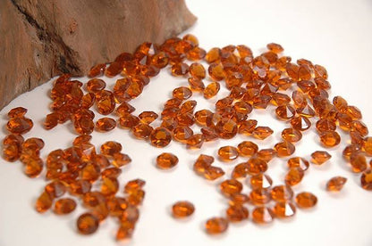 7mm Acrylic Diamond Amber (appr. 2000 Pcs)