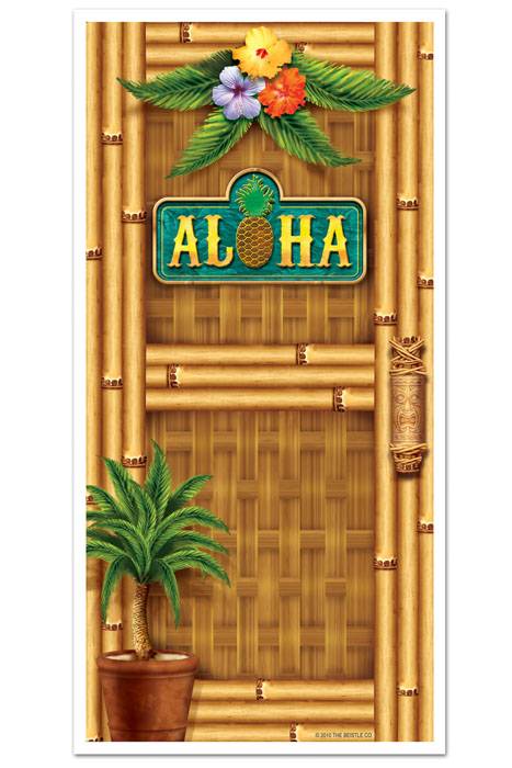 30&quot; X 5ft&quot; Aloha Door Cover Multicolor