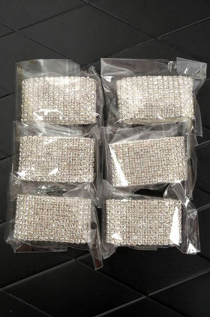 4.5" Bouquet Rhinestone Bracelet Pkg/6