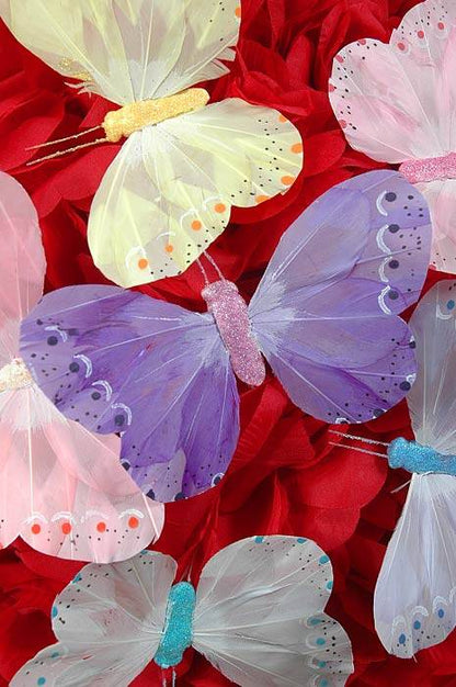 5" Pastel Butterfly Assorted Pkg/12