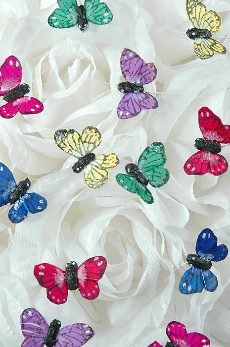 0.5&quot; Mini Butterfly Assorted Pkg/12