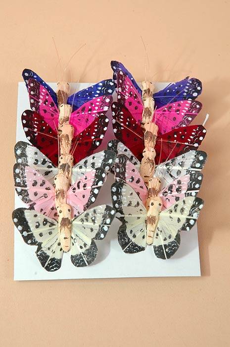 1&quot; Mini Butterfly Assorted Pkg/12
