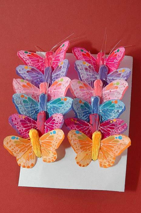 1&quot; Mini Butterfly Assorted Pkg/12