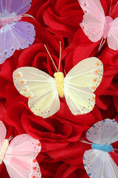 3" Pastel Butterfly Assorted Pkg/12