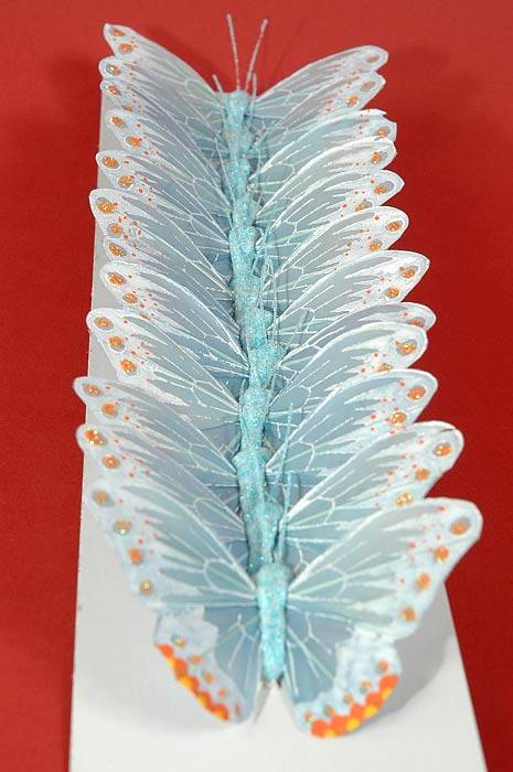 3&quot; Butterfly Light Blue Pkg/12