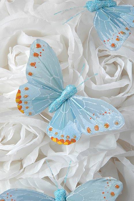 3&quot; Butterfly Light Blue Pkg/12