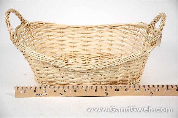 15" Oval Willow Basket Natural