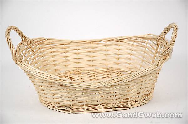 15" Oval Willow Basket Natural