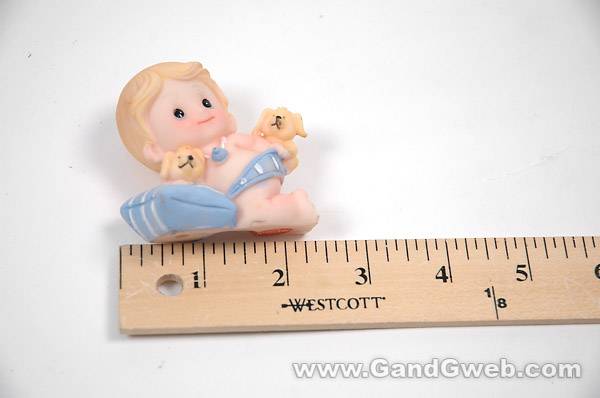 2.25" X 2.75" Baby W/dogs Blue Boy Box/12