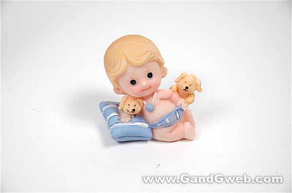 2.25" X 2.75" Baby W/dogs Blue Boy Box/12