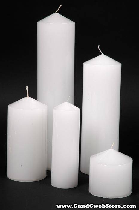 2" X 6" Pillar Candle White
