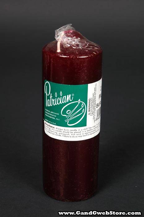 2" X 6" Patrician Pillar Burgundy