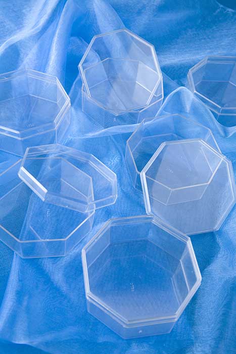 4" Octagon Box Clear Pkg/12