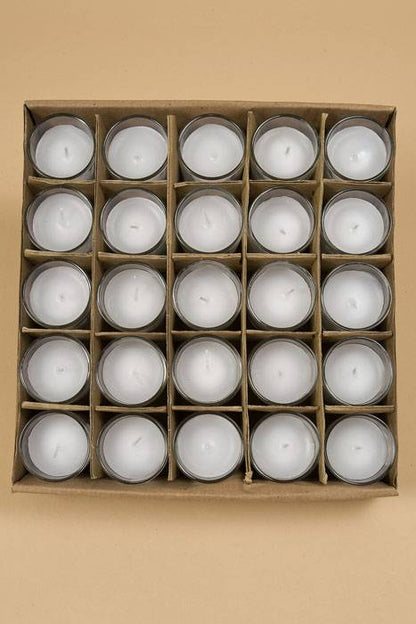 Votive Candle In Glass Clear Pkg/25