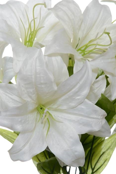 18&quot; Silk Tiger Lily Bush X11 Cream