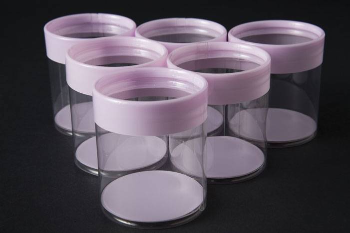2" X 2" Pink Cylinder Box Pkg/6