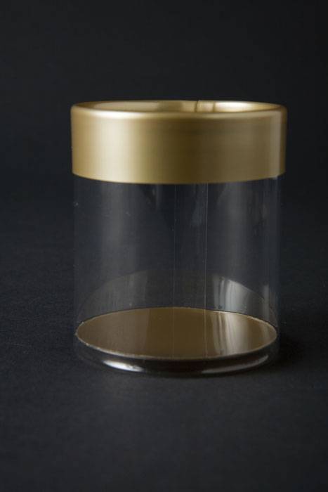 2" X 2" Gold Cylinder Box Pkg/6