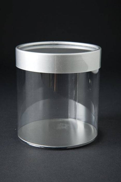 3" X 3" Silver Cylinder Box Pkg/6