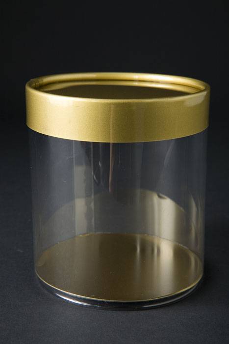 3" X 3" Gold Cylinder Box Pkg/6