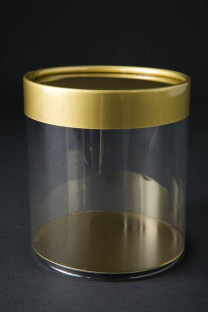 3" X 3" Gold Cylinder Box Pkg/6