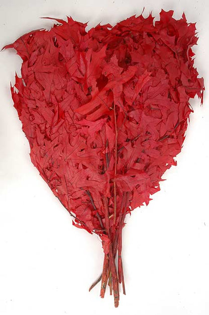 Transparent Oak Leaves 1lb Red