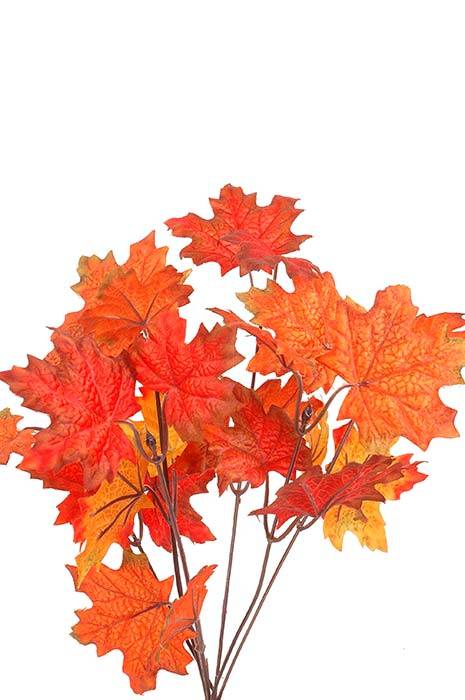 13" Maple Leaf Bush Fl/orange