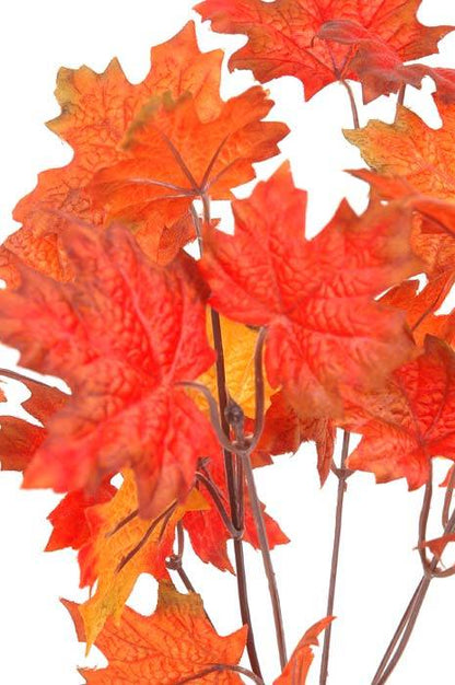 13" Maple Leaf Bush Fl/orange